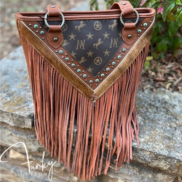 Montana West Signature Monogram Shoulder Bag - Picture 1 of 8